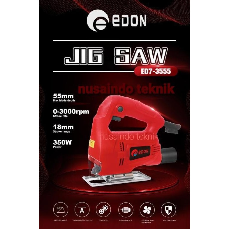 MESIN JIGSAW GERGAJI TRIPLEK EDON ED7 3555 MESIN POTONG KAYU EDON
