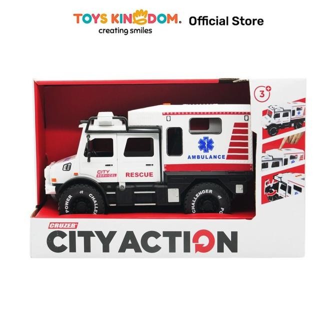 Sale Toys Kingdom Cruzer 1:16 City Action Friction Ambulance Toys Kids Toy Mainan Anak Mobil-Mobilan