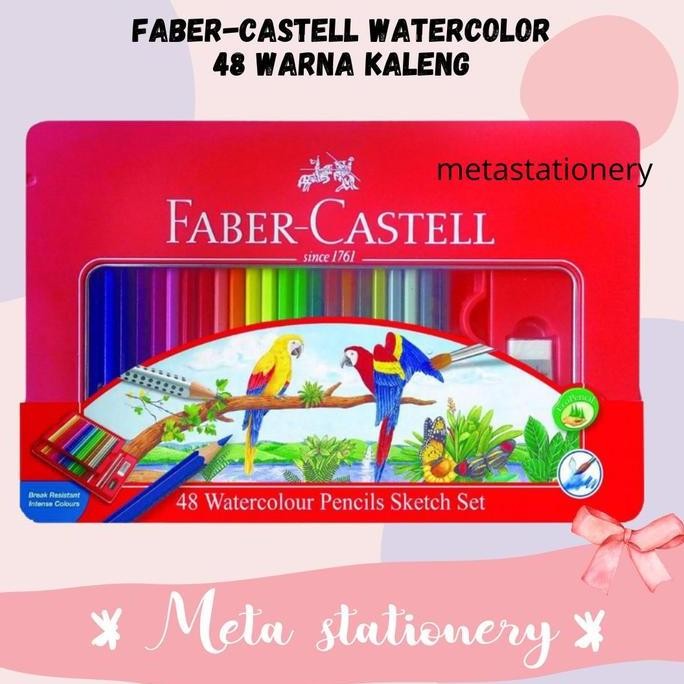 

Terbaru Pensil Warna Watercolor 48 Warna Tin Faber Castell Cat Lukisan
