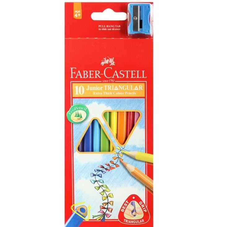

Terbaru Faber Castell Castel Junior Triangular Pensil Warna Anak TK isi 10