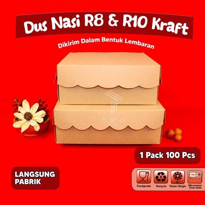 

Kotak Nasi Catering Kraft Coklat Renda Dus R10 K & R8 Kemasan Kue (Per Pack)