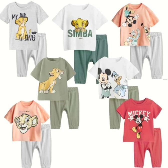 ready phi105 setelan anak laki laki bayi cowo hm set kaos jogger