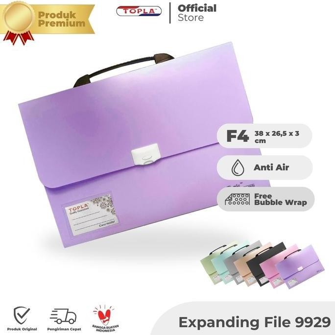 

Diskon! Topla Map Harmonika Expanding File 9929 Map Dokumen Warna PASTEL Folio F4 13File ( BUY 1 GET 1 FREE ZIPPER POCKET) Biru Hijau Pink Ungu Stationery