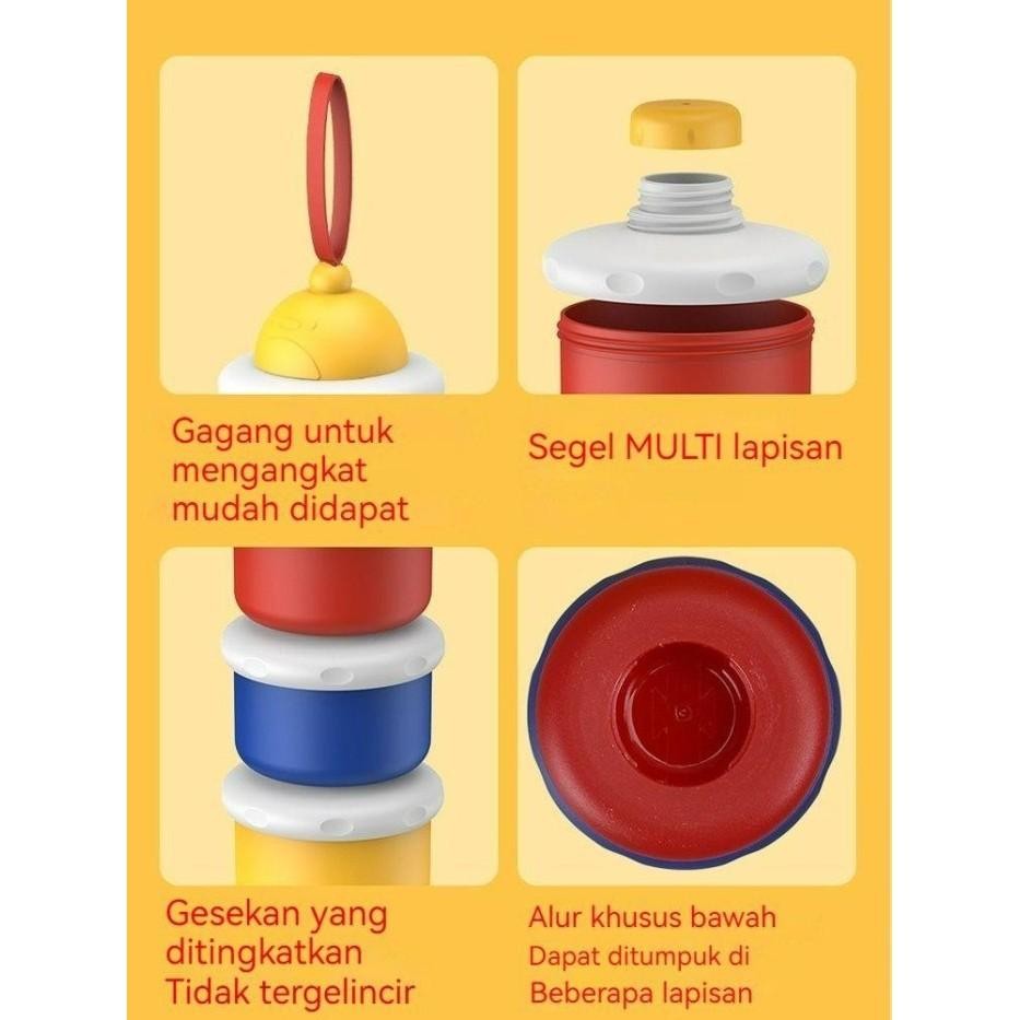 Food Grade Dispenser Sufor Bayi 3Tingkat Wadah Tempat Susu Formula Bayi 3Susun Baby Milk