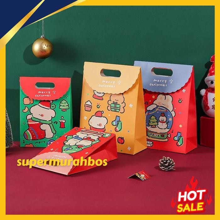 

PAOPAO PAPERBAG NATAL LOVELY BEAR MOTIF TUTUP CHRISTMAS PREMIUM BEST SELLER !!