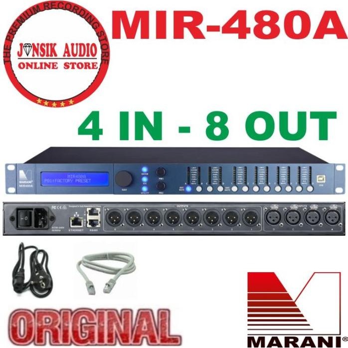 Terlaris Dlms Marani Mir480A 4 In 8 Out Professional Audio Speaker Management
