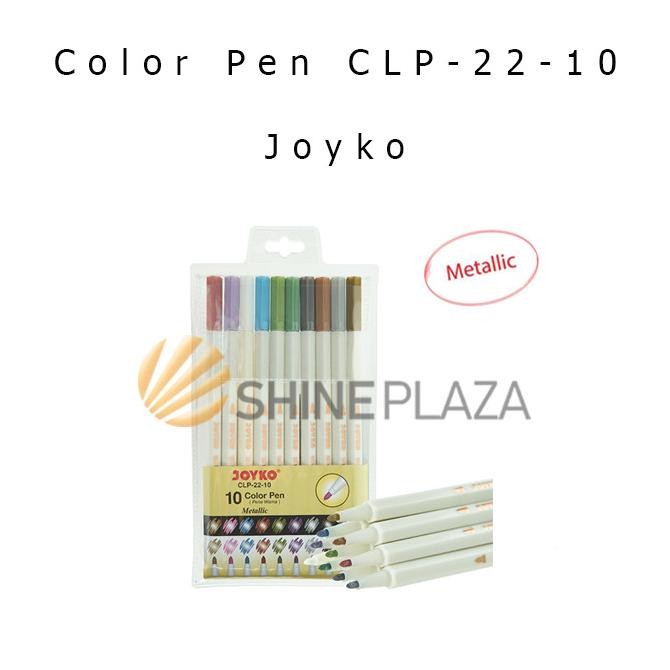 

Tersedia Color Pen Pulpen Pena Warna Joyko Clp-22-10 Metallic 10 Warna Colors