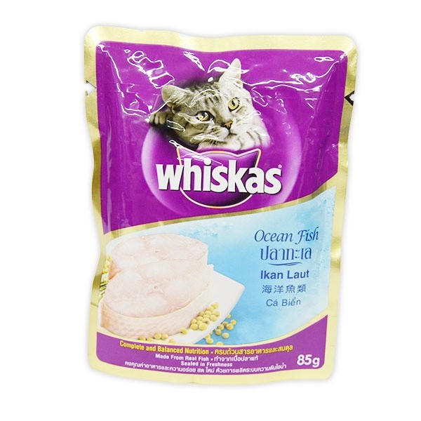 

WHISKAS POUCH OCEAN FISH 80 GR - MAKANAN HEWAN