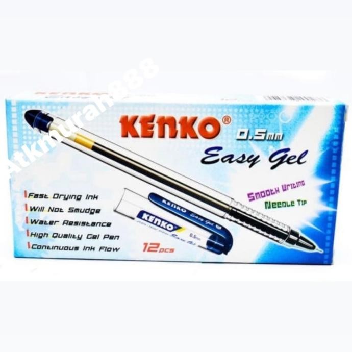 

Tersedia Pulpen Gel Kenko Easy Gel 0,5 Mm Warna Hitam Dan Biru ( Info Warna )