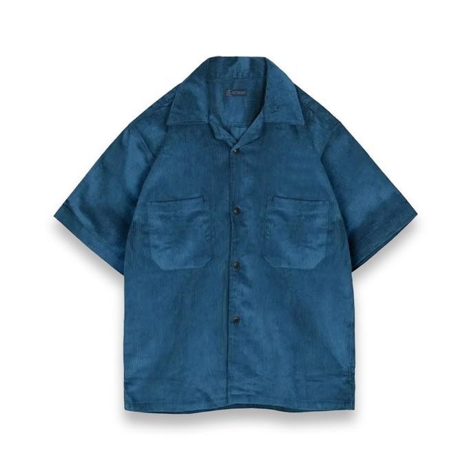 Promo Kemeja Corduroy Workshirt Kancing Kerja Pria Wanita Pendek Big Size Jumbo M-5Xl