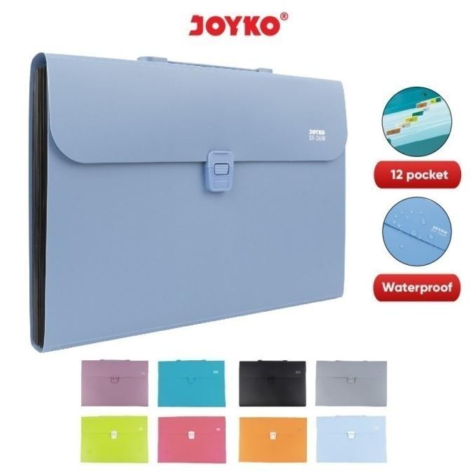 

Diskon! JOYKO Expanding File Map Harmonika EF2638 Folio Teng-Teng 12 Pocket