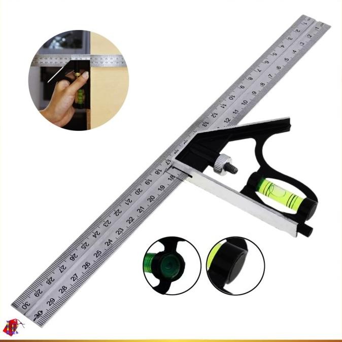 

siap kirim penggaris siku l waterpass adjustable angle square ruler sudut presisi