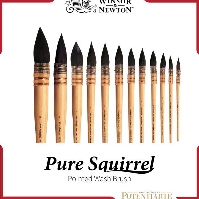 

NEW Kuas Lukis Winsor & Newton Pointed Wash Pure Squirrel Brush