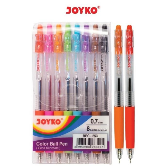 

Tersedia Pulpen Pena Warna Color Ball Pen Bpc-253 8 Warna 0.7 Mm Joyko