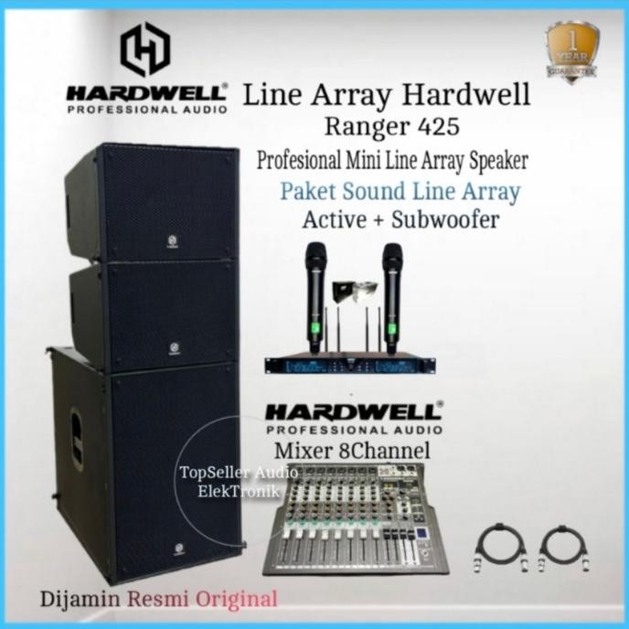 Terlaris Paket Sound System Line Array Hardwell Ranger 425 Full Aktif Komplit