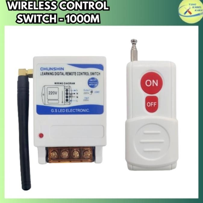 WIRELESS REMOTE CONTROL SWITCH ON OFF / SAKLAR WIRELESS 220V