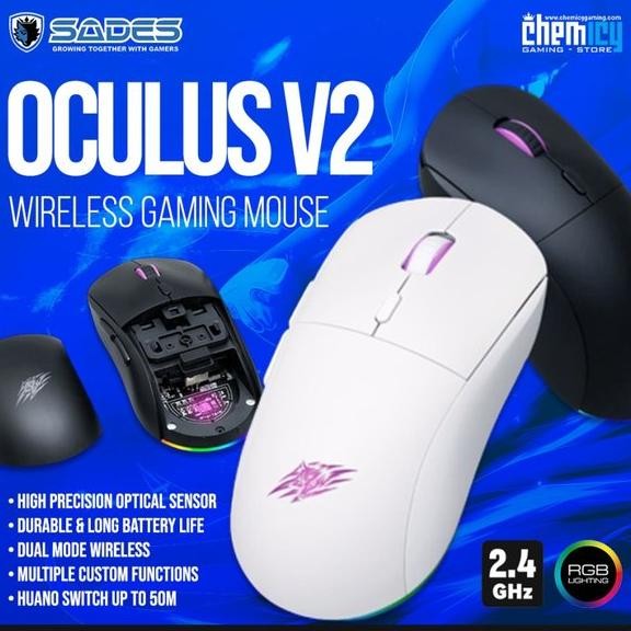 Sades Oculus V2 RGB Wireless Gaming Mouse