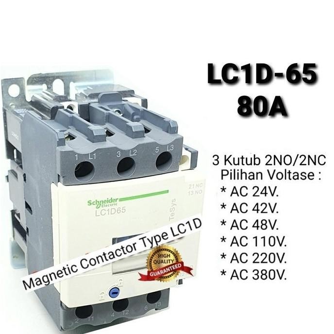 TERBARU - KONTAKTOR MAGNET SCHNEIDER LC1D 65
