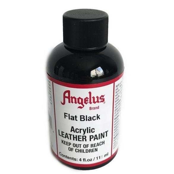 

TERBARU - Angelus Flat Black Acrylic Leather Paint Cat Bahan Kulit 4Oz 118ML USA