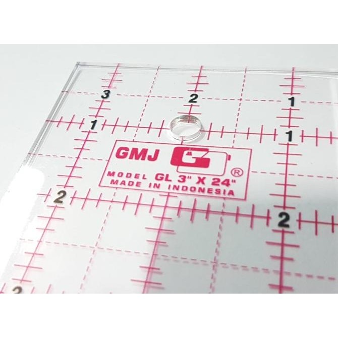 

siap kirim penggaris carft dan quilting 3x24 inchi - gmj