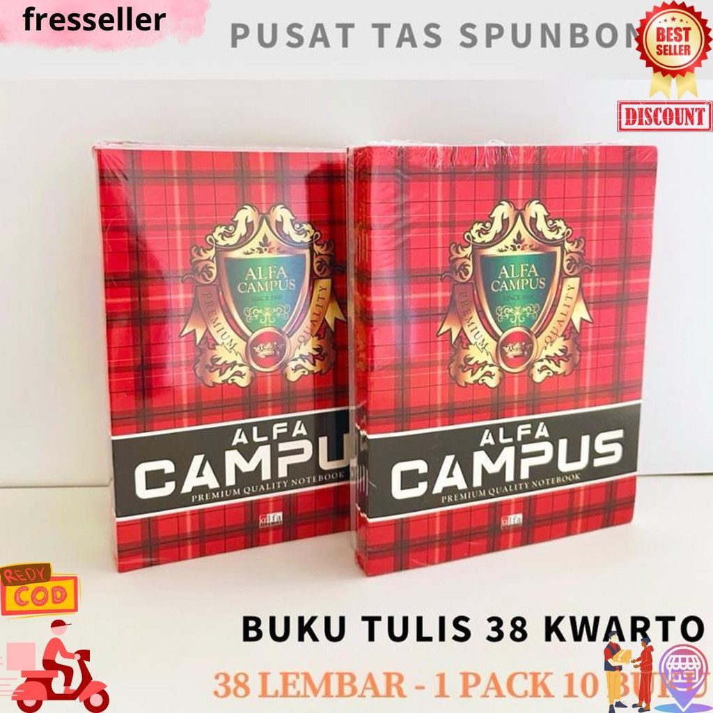 

Buku Tulis Kecil 38 Lembar Kwarto Campus - Alfa Campus D Termurah