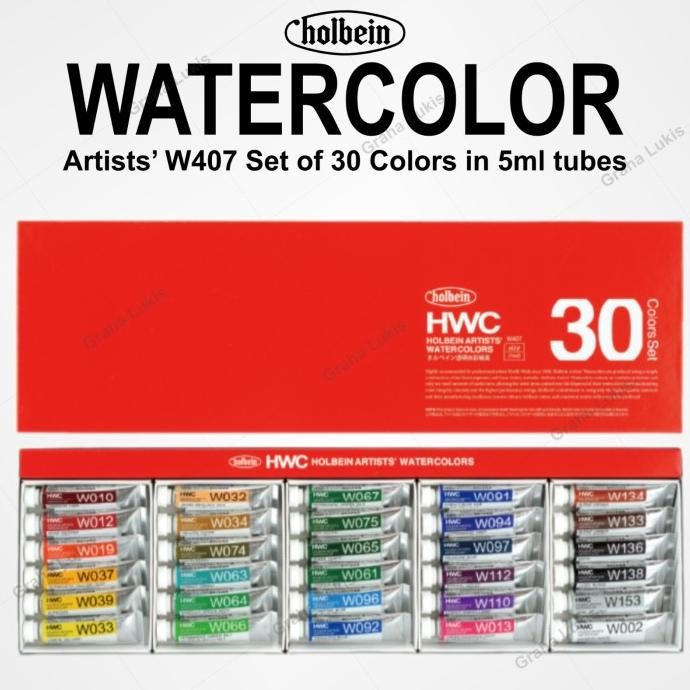

NEW Holbein Artists Watercolors Complete Set of 30 Colors W407