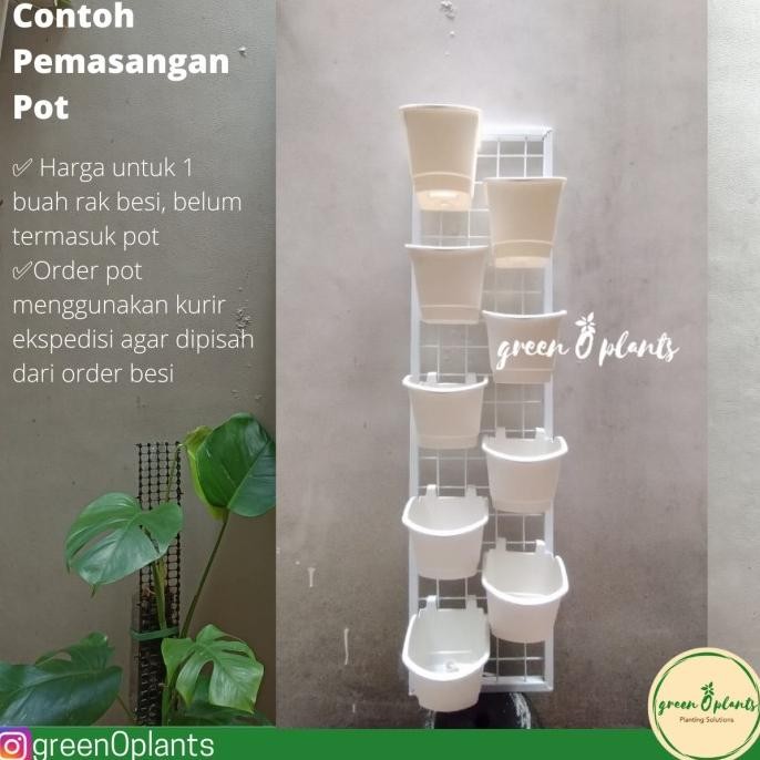 Rak vertical garden 25cm x 100cm Putih
