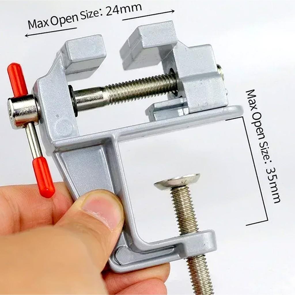 Klem Catok Ragum Tanggem Paron Alat Jepit Press Penjepit Meja Papan Kayu Besi Project Elektronik Min