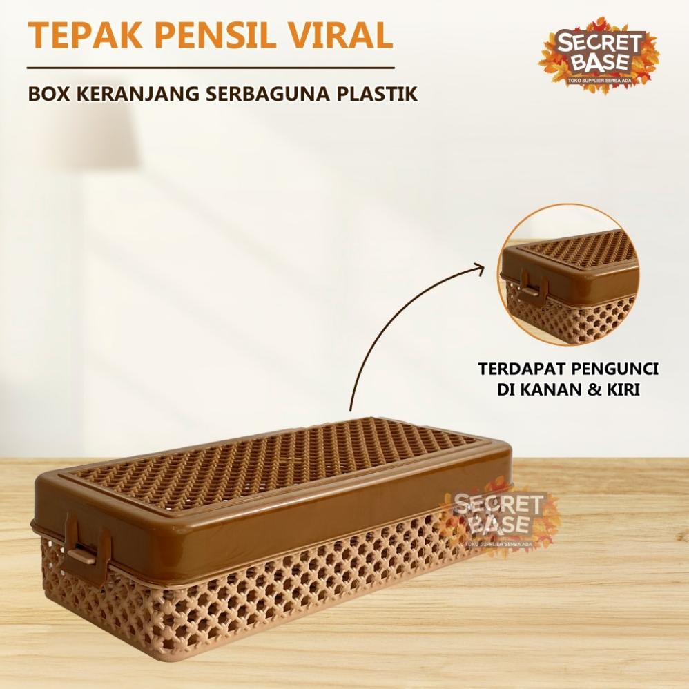 

Tepak Pensil Viral - Pencil Case / Kotak Penyimpanan Barang / Box Keranjang Serbaguna Plastik Same Day