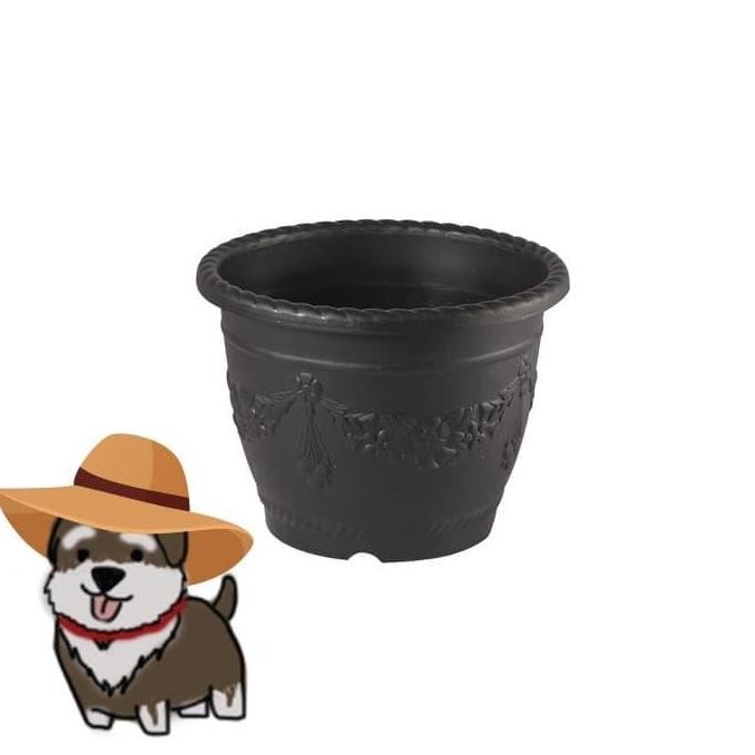 Pot Tanaman / Pot Bunga Hitam 60 cm - Glory