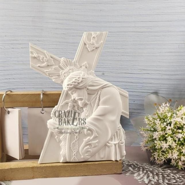 CETAKAN SILIKON 3D SALIB YESUS JESUS CROSS YESUS MEMANGGUL SALIB