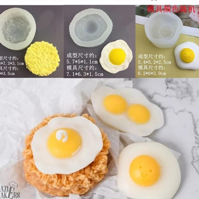 CETAKAN SILIKON BENTUK TELUR MIE INSTAN EGG DIY MOLD