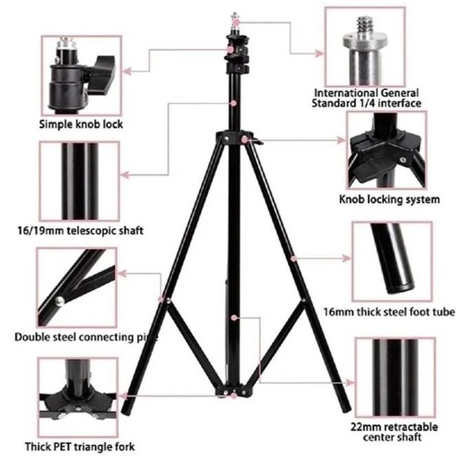 Tripod Lipat Laser Level 16 4D 12 3D Line Kamera Smartphone