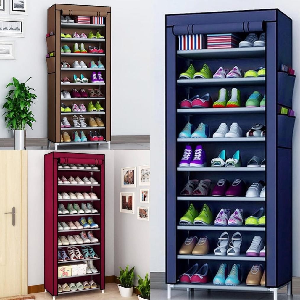BISA COD Lemari Sepatu Kain rak 9 Tingkat Serbaguna Rak buku T1099 Z9 XJ-1 XJ-2 XJ-3 XJ-4 THE BEST88
