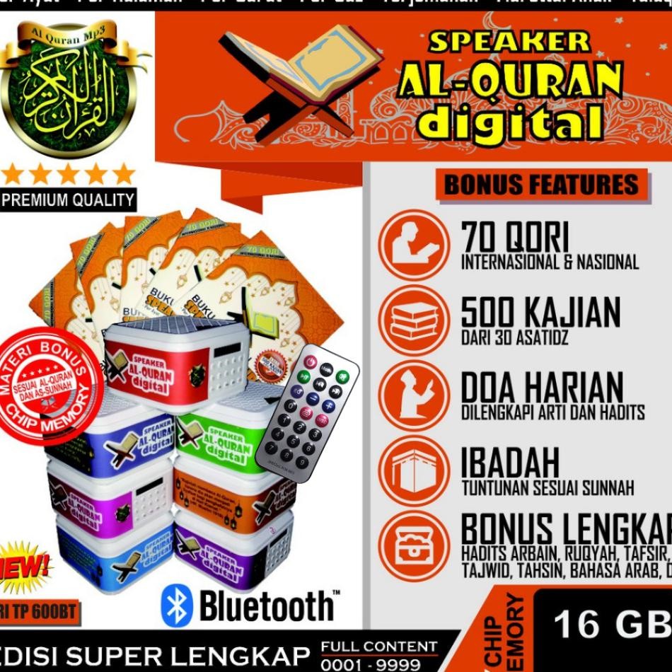 Peaer Al Quran 16 Gb 70 Q Bonu Lengap Ajian Tp 600Bt Bluetooth