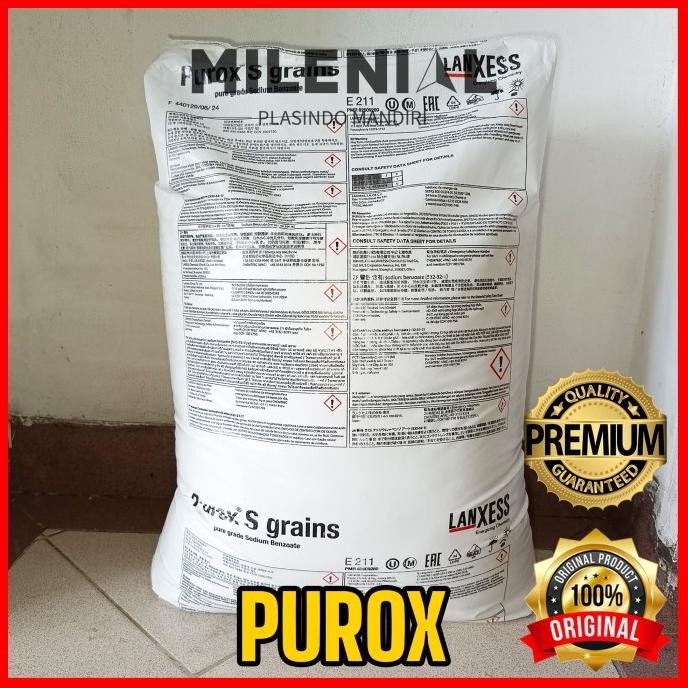

New Sodium Benzoat Repack 1kg / Pengawet Kue Purox S Grain Holland