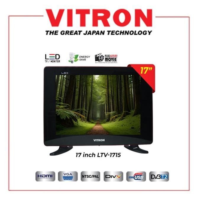 Vitron LED Digital TV 17 Inch LTV 1715 P2 / LTV1715 USB MOVIE HDMI  3 in 1 Function TV/ Monitor / Mu
