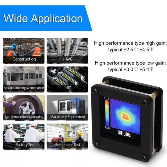 Sensor Panas AMG8833 Modul Kamera Thermal IR with LCD USB
