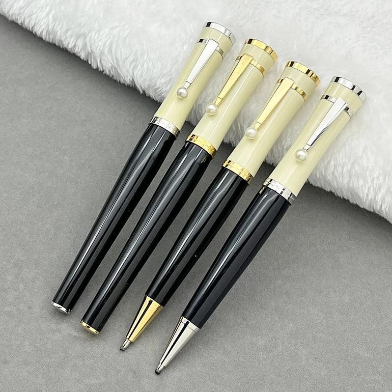 

Yamalang Milk White Resin Garbo Ballpoint Pen Rollerball Pen Novel Best Fountain Pen F Nib With Pearl Clip Office Stationery