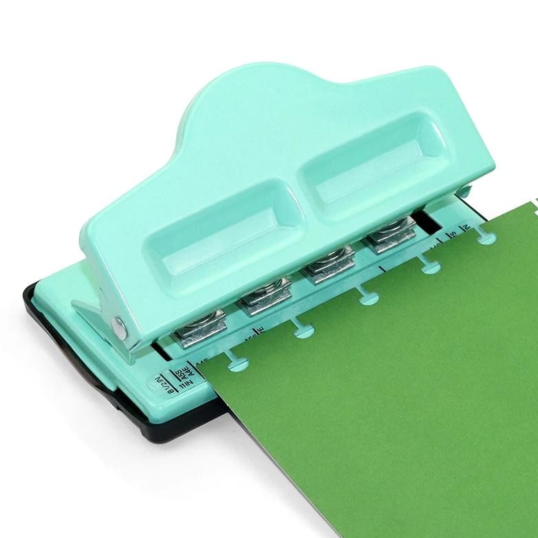 

Kw-Trio 4 Hole Creative Mushroom Hole Puncher Disc Ring Binding Cutter T-Type Paper Puncher Craft Diy Tool Offices Stationery