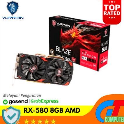 NEW VURRION BLAZE RADEON RX580 8GB RX 580 8G RX-580 8GB AMD RADEON