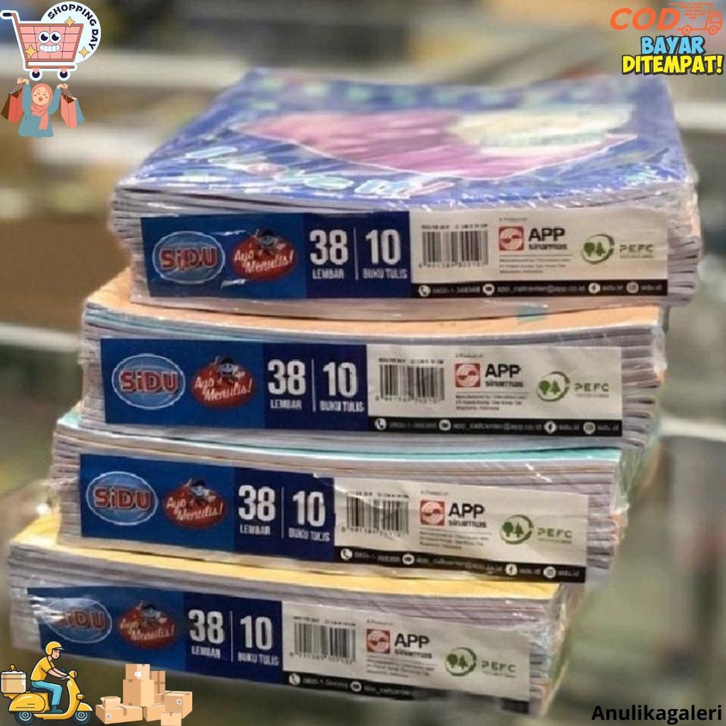 

Buku Tulis Sidu 38 Lembar (1 Pack Isi 10 Buku) / Buku Tulis Sinar Dunia D Best Seller