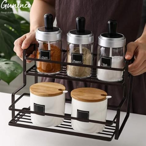GUNINCO RAK SERBAGUNA Rak Bumbu Dapur Rak Kamar Mandi Tempat Bumbu