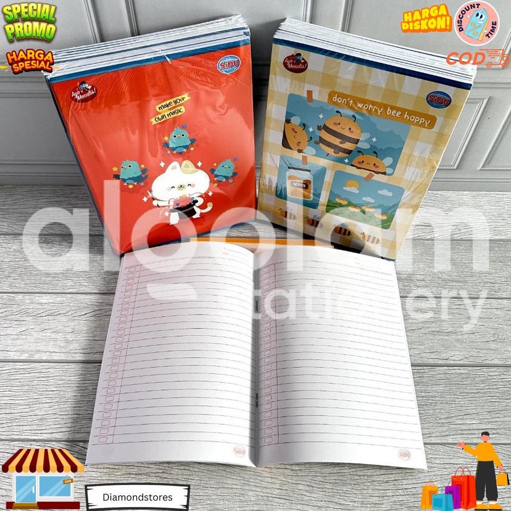

Satu Pack ( 10 Pcs ) Buku Tulis Sinar Dunia 38 Sidu 38 D Cod