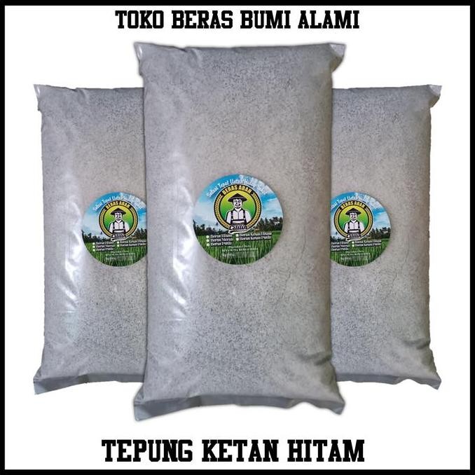 Baru Tepung beras  ketan hitam asli 1KG / tepung ketan hitam abah cililin