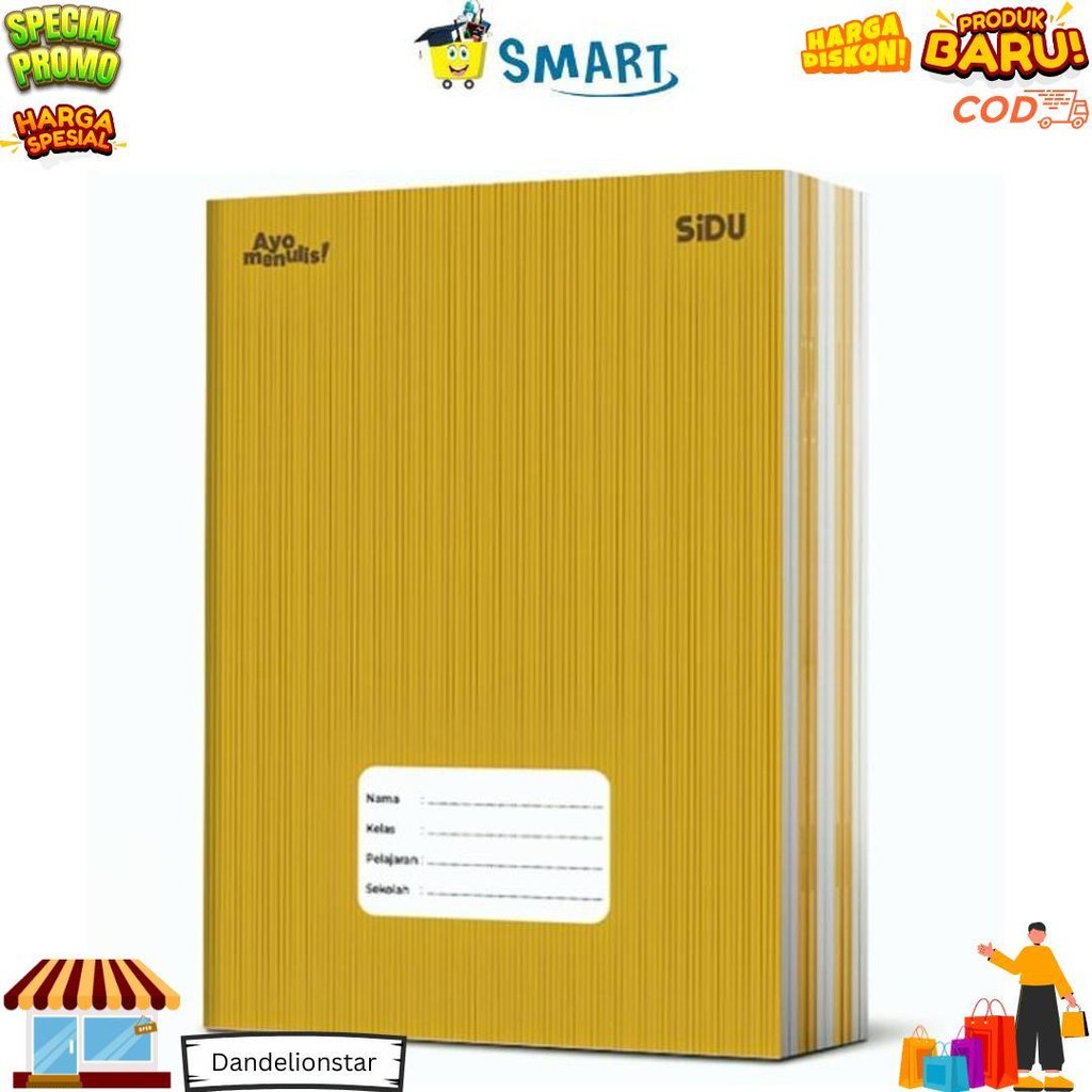

(1Pak Isi 10 Buku) Sidu Buku Tulis Eb 40 Kraft 21X16Cm/ Buku Tulis 40 Lembar Kraft 1 Pak Isi 10 Buku D Promo Puncak