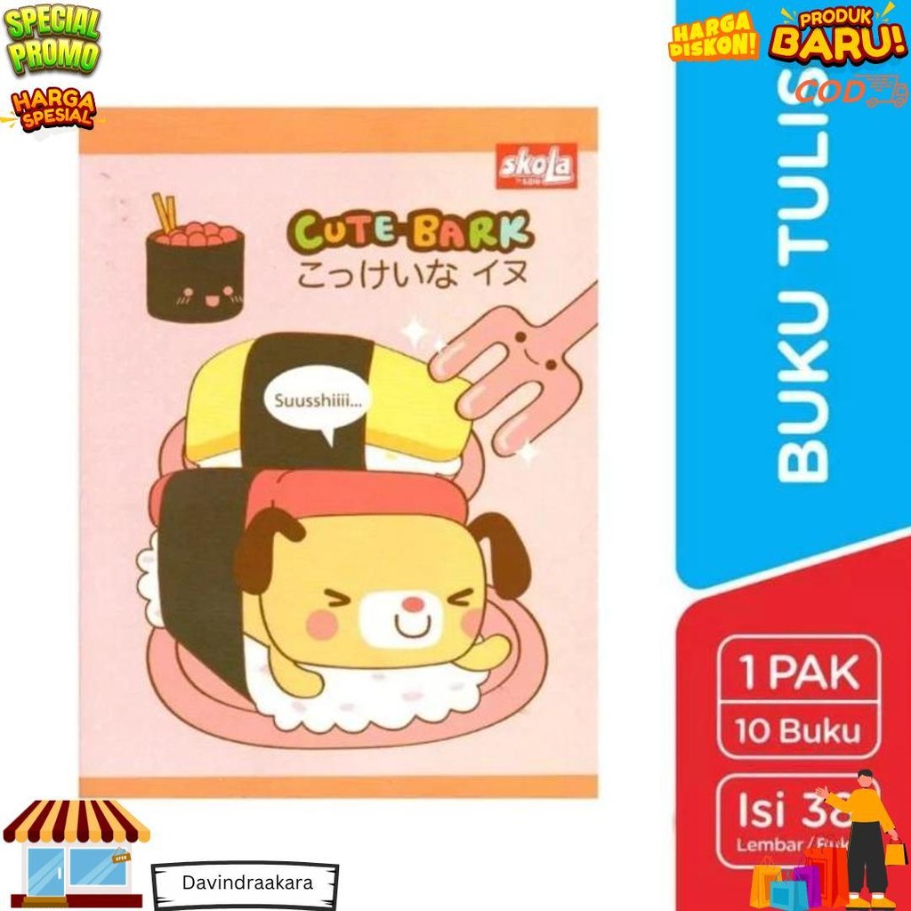 

[ Pak ] Buku Tulis Skola By Sidu 38 / 58 Lembar / Buku Tulis Skola 38 / 58 Grosir (Isi 10 Buku) D Terlaris