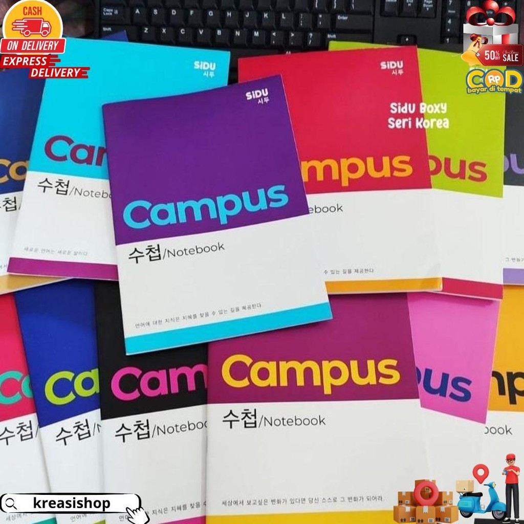

(1Pak Isi 5Buku)Sidu Buku Tulis Campus 42 Lembar / Buku Tulis Sidu Campus 1Pak Isi 5 Buku D Promo Puncak