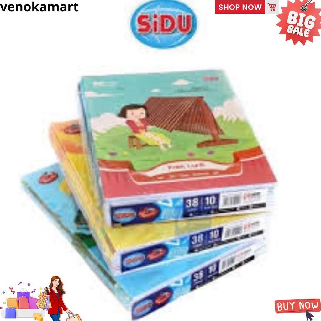 

1Pack Isi 10 Biji Buku Tulis Sidu Isi 38 Original D Terlaris