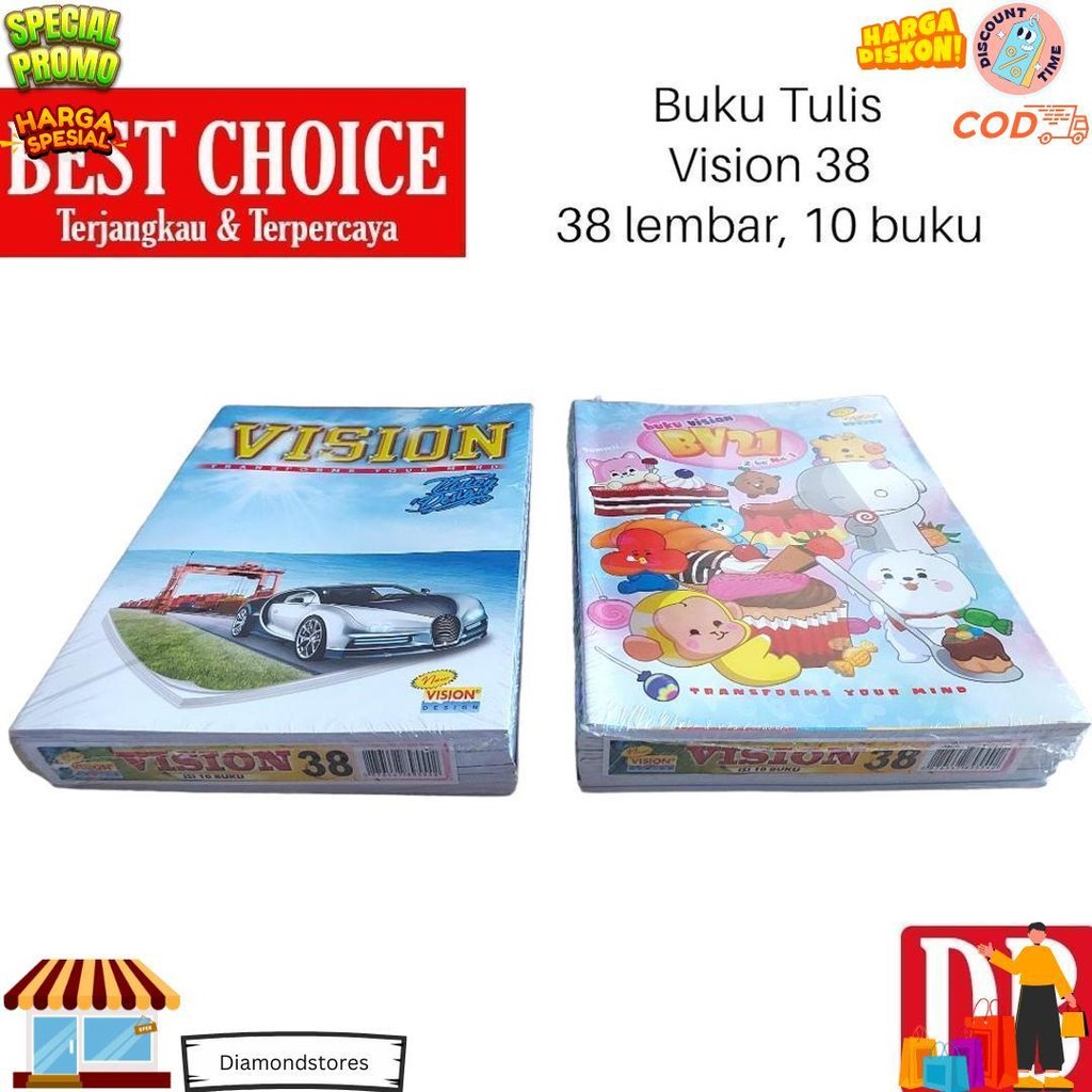 

Buku Tulis Vision 38 Lembar (10 Pcs) D Promo 4.4